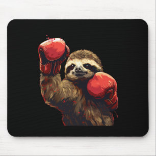 BoxSloth Lover Boxhandschuhe Kickboxing Funny Mousepad