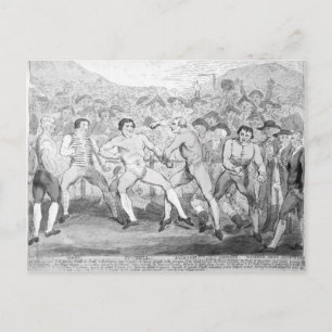 Boxspiel zwischen Thomas Futrell und John Postkarte