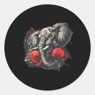 Boxsport Elefant Liebhaber Boxhandschuhe Kickboxen Runder Aufkleber