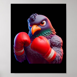 Boxtaube Boxer Kickboxer Mixed Martial Arts Kämpfe Poster