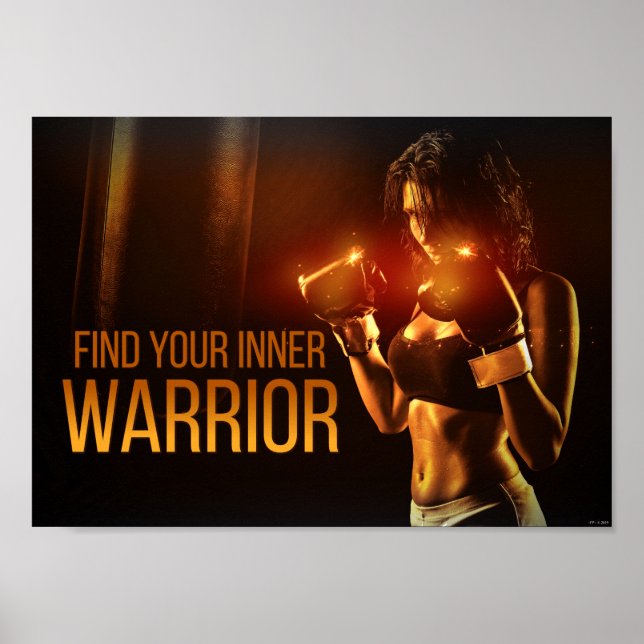 Boxtraining für Krieger und Gymnastikspieler Fraue Poster (Vorne)