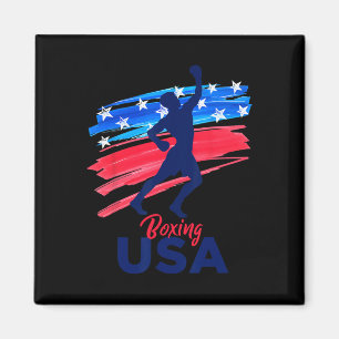 Boxunterstützung für das Team Shirt USA Flag Ameri Magnet