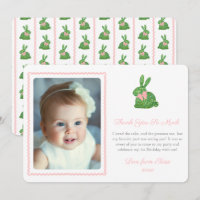 Boxwood-Aquarell-Frühling Bunny Pink Bow-Bild
