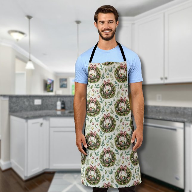 Boxwood Easter Wreath Pink Bow with Egg Schürze (Von Creator hochgeladen)