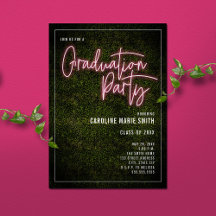 Boxwood Pink Neon Sign Graduation Party