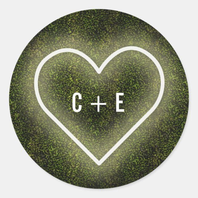 Boxwood Wedding Runder Aufkleber (Vorderseite)