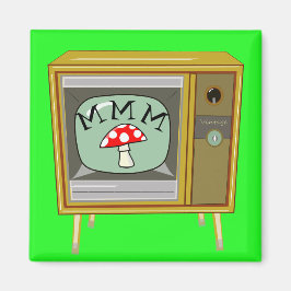 Boxy Retro Console Television Magnet
