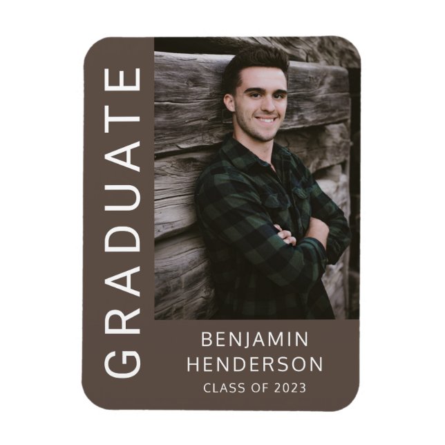 Boy Abschluss Class 2022 Foto Magnet (Vertikal)