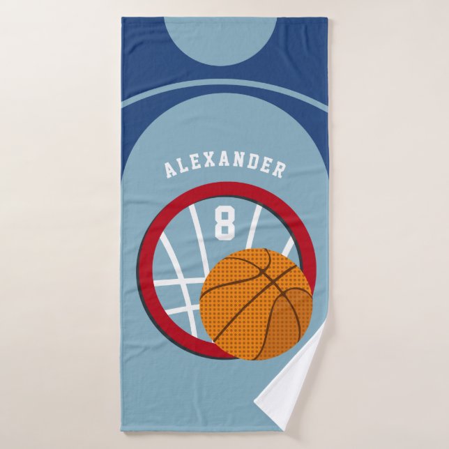 Boy Ado Basketball Court Ball Hoop Sports Champ (Serviette de bain)