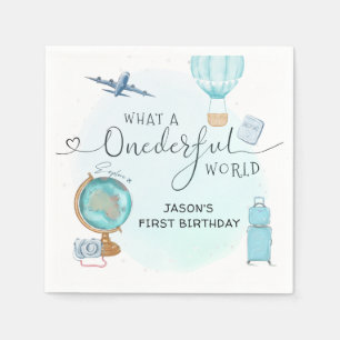 Boy Adventure ONEderful World 1st Erster Geburtsta Serviette