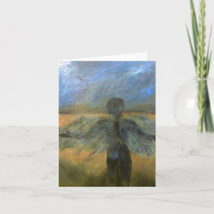 Boy Angel on Call Note Card Karte