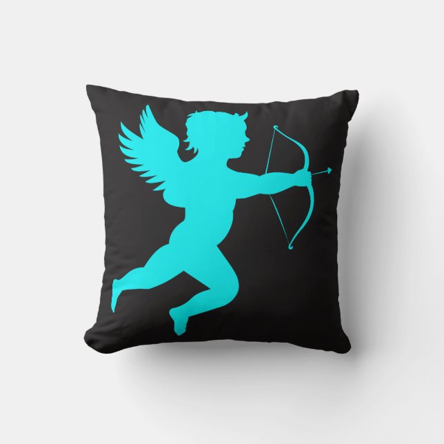 Boy Angel Throw Pillow Kissen (Vorderseite)