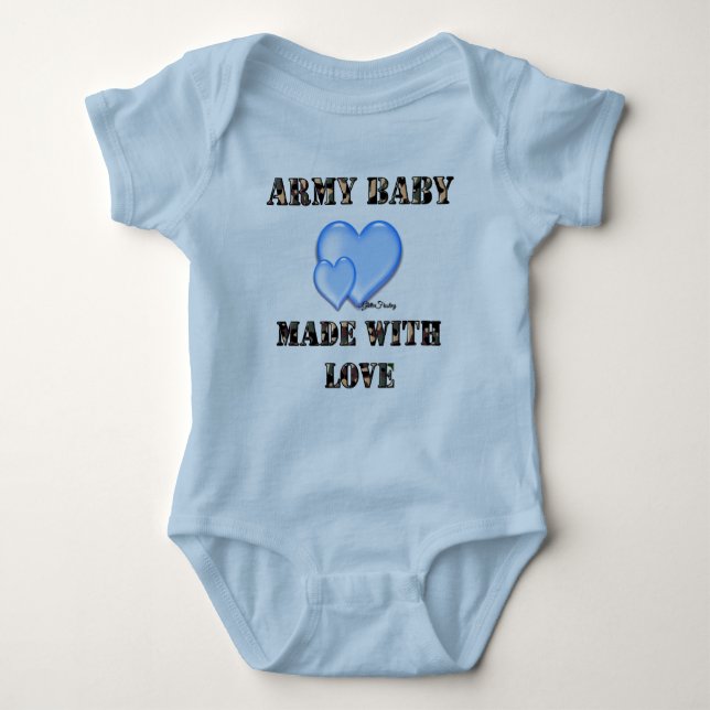 Boy Army Baby Made mit Liebe von Dani Strampler (Vorderseite)