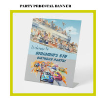 Boy Auto Racing Thema 5th Birthday Party Banner