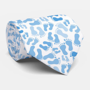 Boy Baby Foot Prints Neck Tie Krawatte