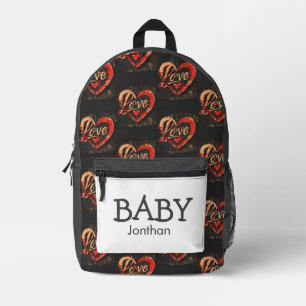Boy Baby Heart Thema gedruckter Rucksack