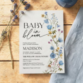 Boy Baby in Bloom Invitation | Baby Shower Einladung