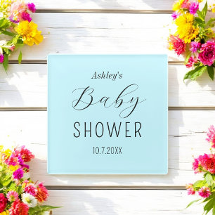 Boy Baby Shower Blue Minimalistisch Untersetzer
