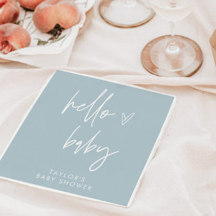 Boy Baby Shower Blue Paper Napkin Boho Dekoration Serviette