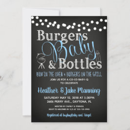 Boy Baby Shower Invasion, Burgers GRILLEN Beer Einladung