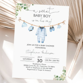 Boy Baby shower Invitation Bébé Vêtements Invitati