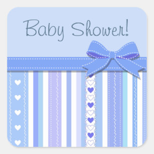 Boy Baby Shower Quadratischer Aufkleber