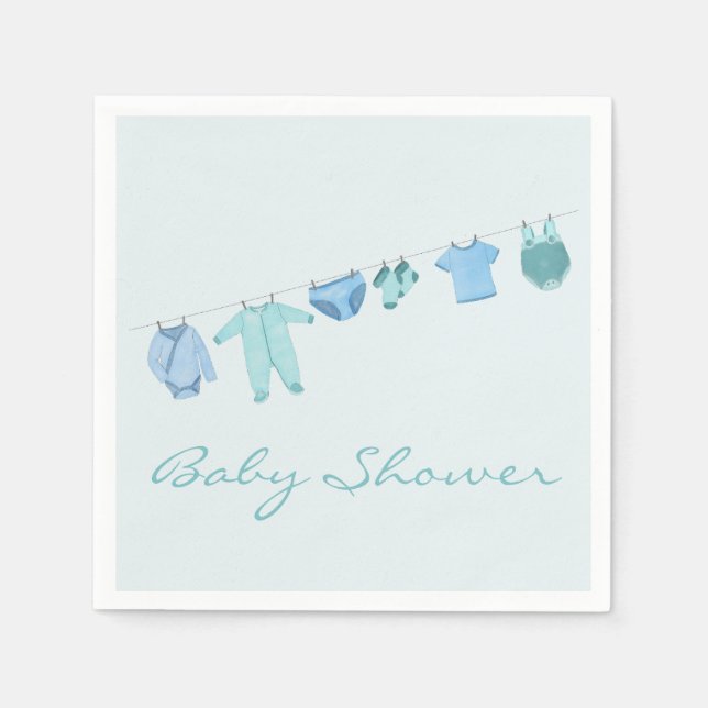 Boy Baby Shower Serviette (Vorderseite)