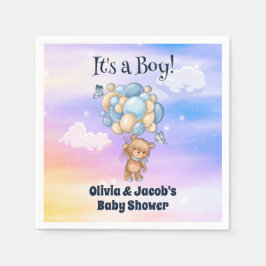Boy Baby Shower Teddy Bear Serviette