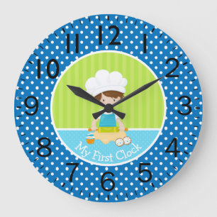 Boy Baker mein erster Große Wanduhr