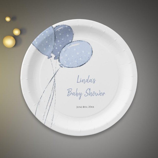Boy Balloons Babydusche Pappteller (Von Creator hochgeladen)