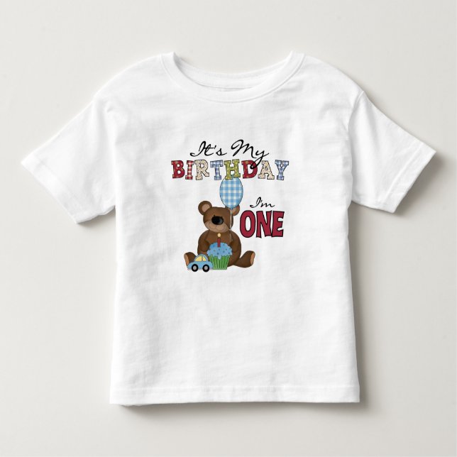 Boy Bear 1. Geburtstag Tshirts und Geschenke (Vorderseite)