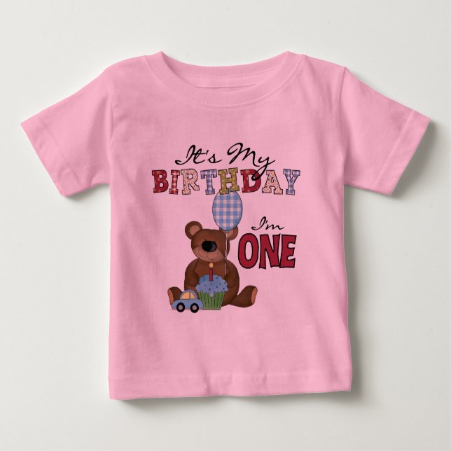 Boy Bear 1. Geburtstag Tshirts und Geschenke (Vorderseite)