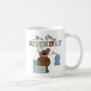 Boy Bear 2. Geburtstag T - Shirt und Geschenke Kaffeetasse
