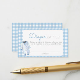 Boy Bear Baby Shower Diaper Raffle Card Begleitkarte