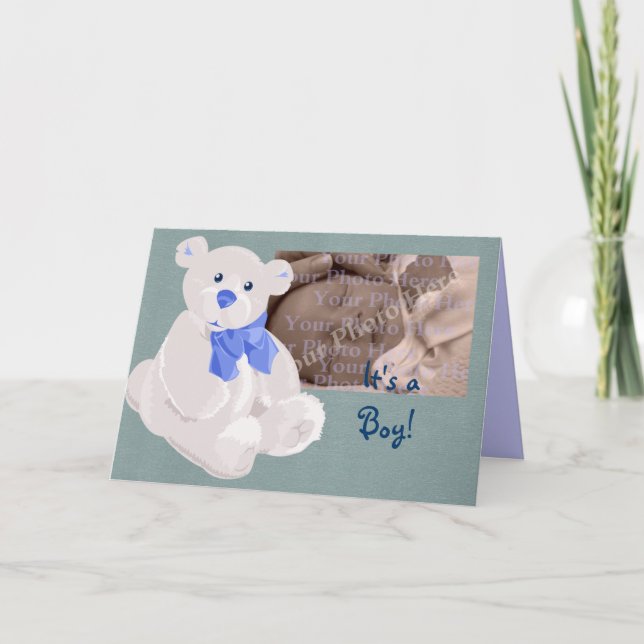 Boy Birth Announcement Ankündigung (Vorderseite)