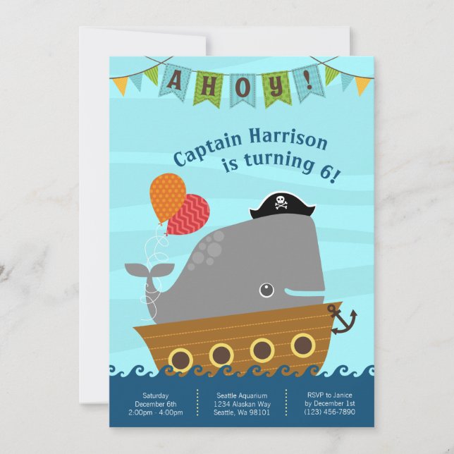 Boy Birthday Einladungen (Vorderseite)