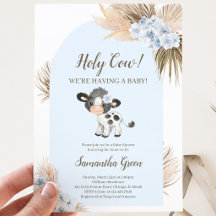 Boy Blue Holy Cow Baby Dusche Einladung