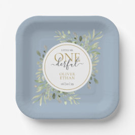 Boy Blue Little Mr ONEderful Erster Geburtstag Pappteller