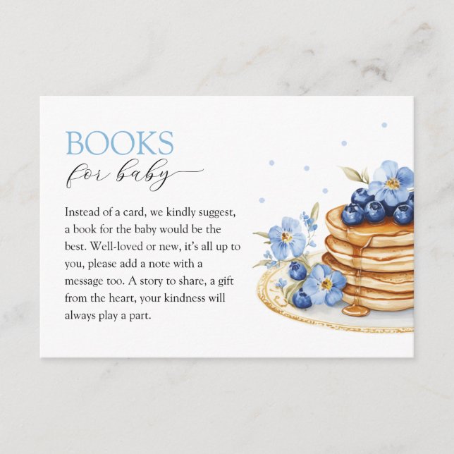 Boy Blueberry Pancake Baby Brunch Babydusche Begleitkarte (Vorderseite)