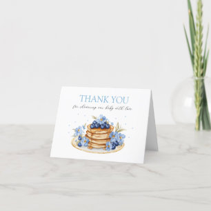 Boy Blueberry Pancake Baby Brunch Babydusche Dankeskarte