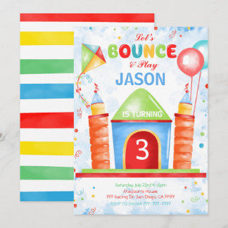 Boy Bounce Einladung zum Geburtstag