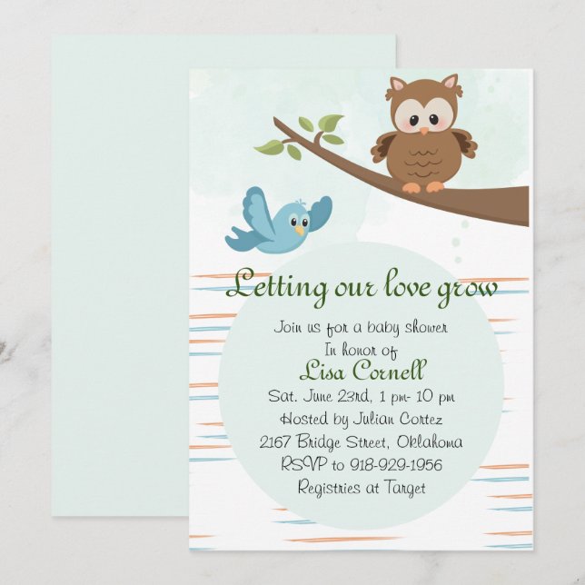 Boy Boy Invitation Baby shower Boy Boy (Devant / Derrière)