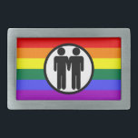 Boy   Boy Rainbow Rechteckige Gürtelschnalle<br><div class="desc">Die sechsfarbige Version der Gay Pride Flag ist seit 1979 beliebt. Die Anzahl der Streifen wurde auf eine gerade Zahl reduziert,  um zu verhindern,  dass die mittlere Farbe versteckt wird,  wenn sie vertikal auf Lampenposten aufgehängt wird. Indigo Streifen wurde in königsblaue Streifen geändert.</div>