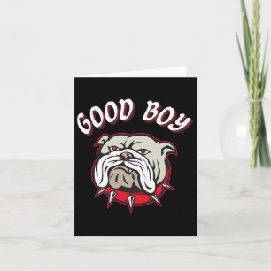 Boy Bulldog Hund Lover Karte