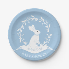 Boy Bunny Baby Shower 7" Platte Pappteller