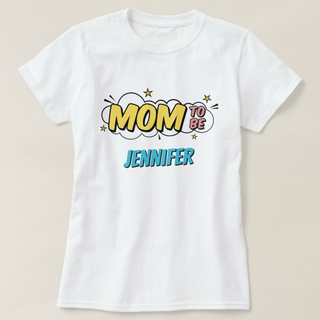 Boy Comic Book Superhero Kinderdusche Mama T-Shirt (Design vorne)