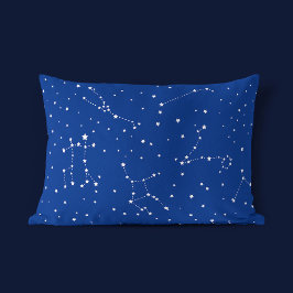 Boy Constellation Blue White Starry Night Sky Kissenbezug