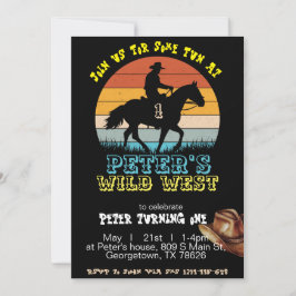 Boy Cowboy zum Geburtstag Einladung, Editierbar me Einladung