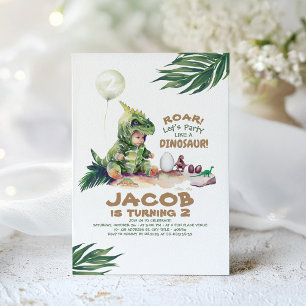 Boy Dinosaur Invitations d'anniversaire