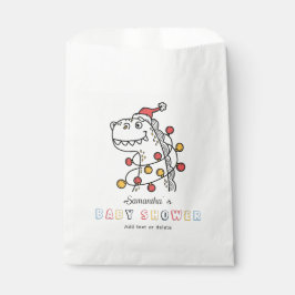 Boy Dinosaur Winter Weihnachts Coed Baby Dusche Geschenktütchen